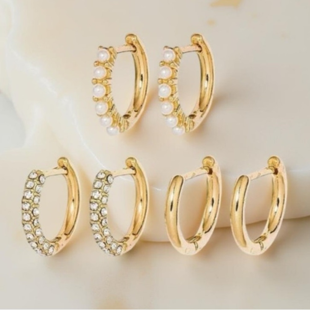 Sugarfix by BaubleBar Set of 3 Small Hoop Earrings